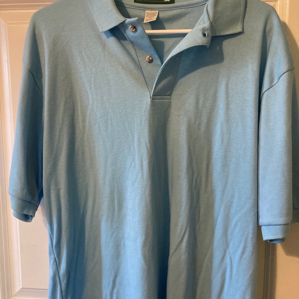 Outerbanks mens turquoise blue golf polo shirt XL looks new short sleeve collar
